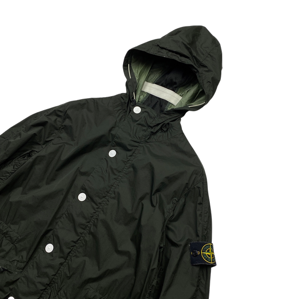 Stone Island 2011 Membrana TC Nylon Green Fish Tail Parka - Medium