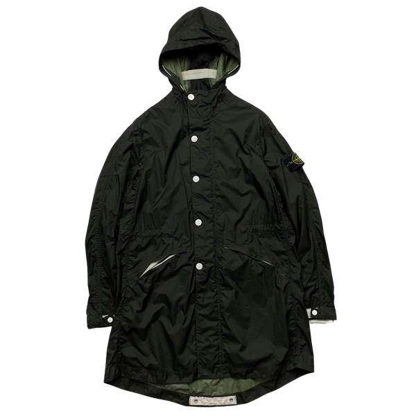 Stone Island 2011 Membrana TC Nylon Green Fish Tail Parka - Medium