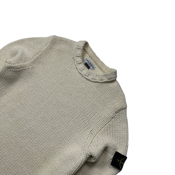 Stone Island 2005 Heavyweight Chunky Knitted Crewneck Jumper - Large