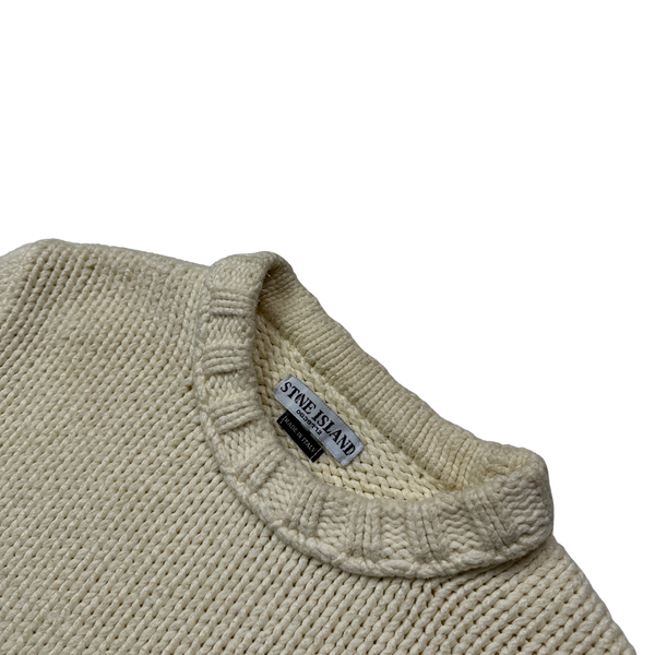 Stone Island 2005 Heavyweight Chunky Knitted Crewneck Jumper - Large
