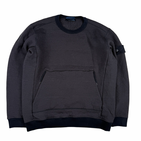 Stone Island 2018 Wool Navy Ghost Crewneck - Large