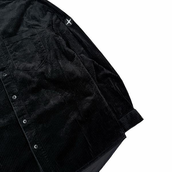Stone Island 2019 Black Jumbo Corduroy Overshirt - XL