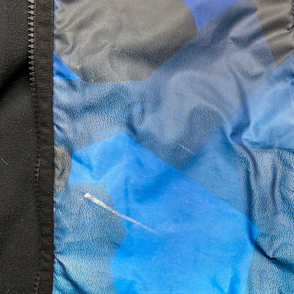 Stone Island Blue Fleece Lined Camo Reflective Jacket - Large