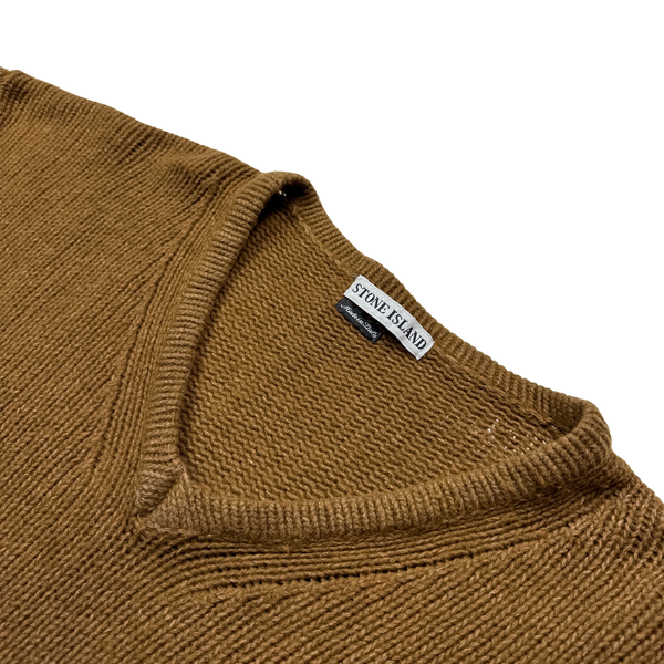 Stone Island 1996 Vintage Brown Knit Pullover - Large