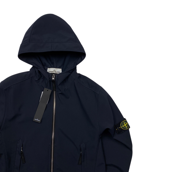 Stone Island Dark Navy Light Soft Shell R Jacket - Small