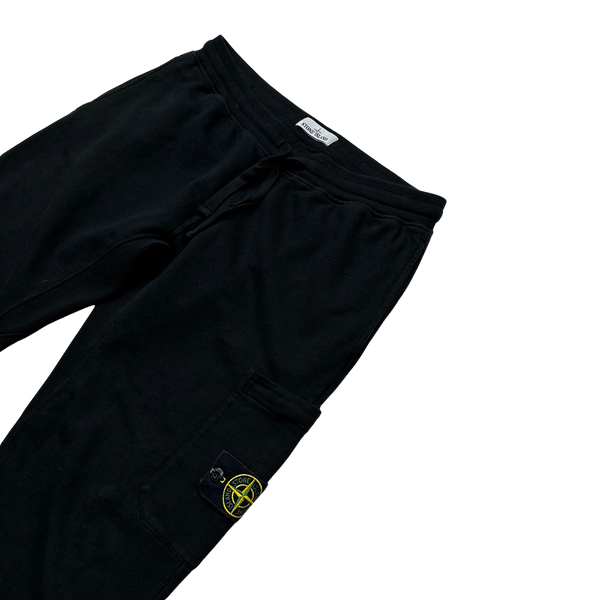 Stone Island Black Cotton Joggers - XL