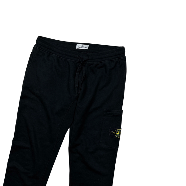 Stone Island Black Cotton Joggers - XL
