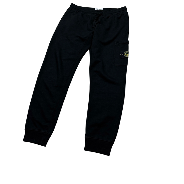 Stone island joggers black best sale