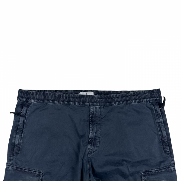Stone Island 2021 Navy Cotton RE Fit Shorts - 40"