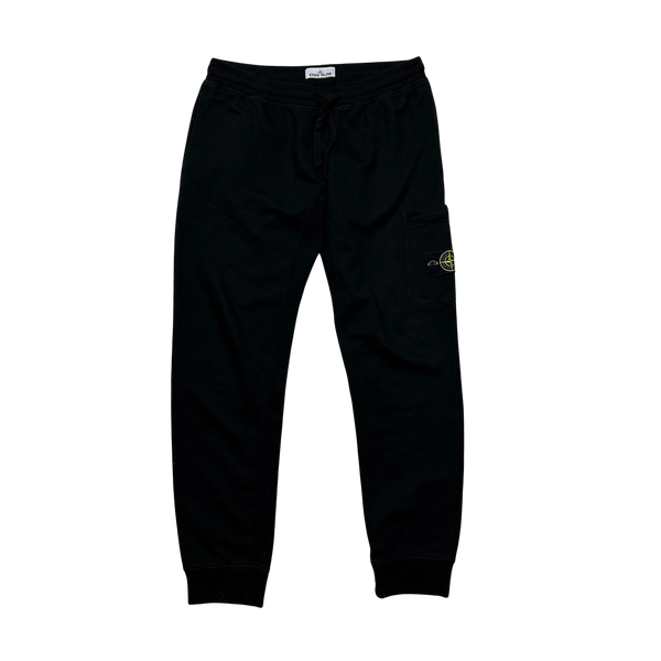 Stone Island Black Cotton Joggers - XL