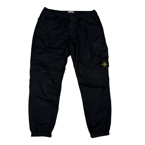 Stone Island 2023 RE T Black Cargo Trousers - 38" (XXL)