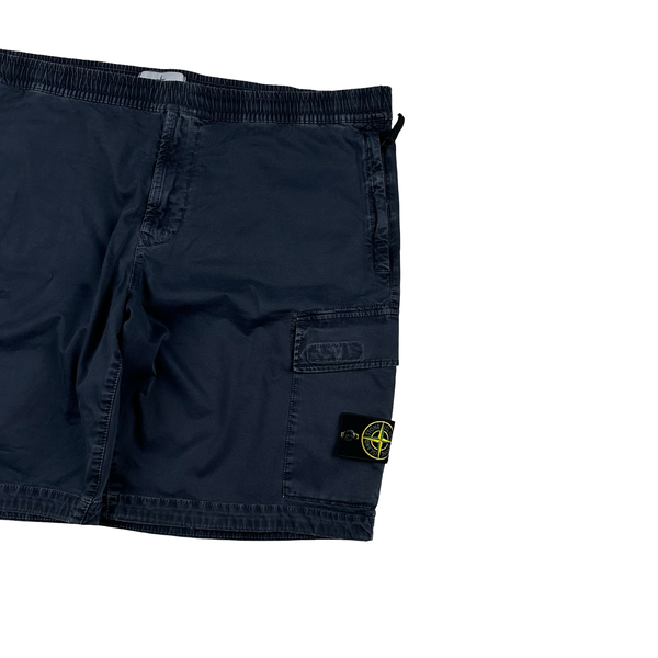 Stone Island 2021 Navy Cotton RE Fit Shorts - 40"