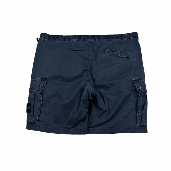 Stone Island 2021 Navy Cotton RE Fit Shorts - 40"