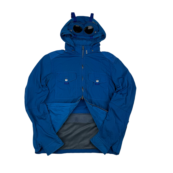 CP Company Blue Nylon Multipocket Goggle Jacket - XL (52)