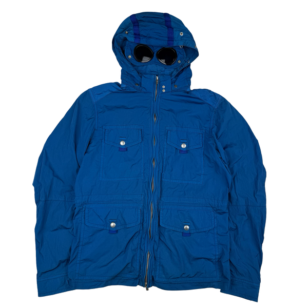 CP Company Blue Nylon Multipocket Goggle Jacket - XL (52)