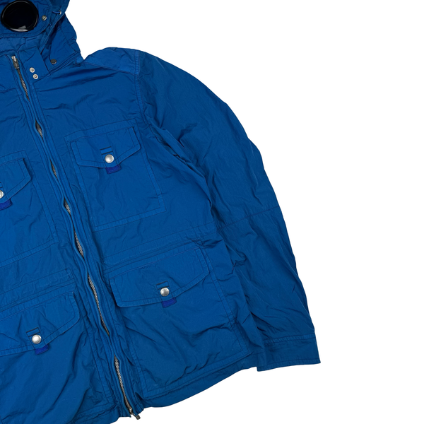 CP Company Blue Nylon Multipocket Goggle Jacket - XL (52)
