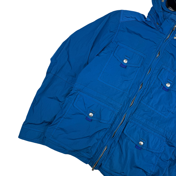CP Company Blue Nylon Multipocket Goggle Jacket - XL (52)