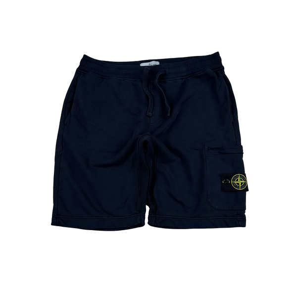 Stone Island 2022 Navy Cotton Shorts - Large