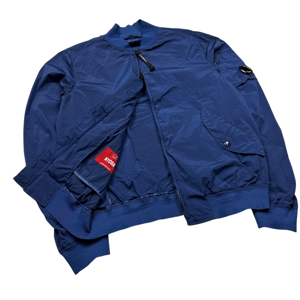 CP Company Blue Nycra Lightweight Bomber Jacket - XL