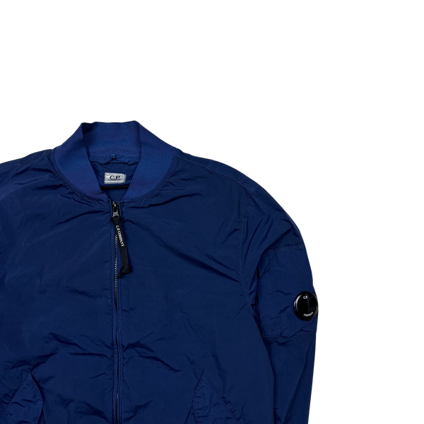 CP Company Blue Nycra Lightweight Bomber Jacket - XL