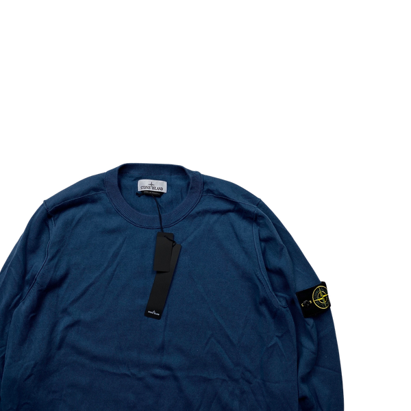 Stone Island 2023 Steel Blue Knitted Crewneck - XL