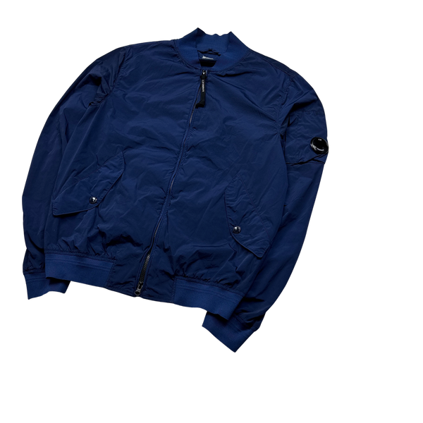 CP Company Blue Nycra Lightweight Bomber Jacket - XL