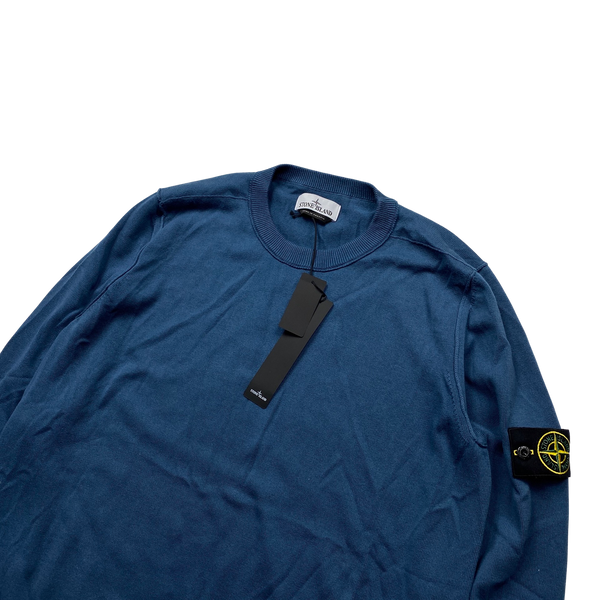Stone Island 2023 Steel Blue Knitted Crewneck - XL