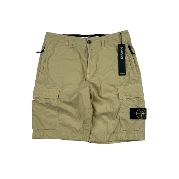 Stone Island 2024 RE Fit Yellow Cargo Shorts - 29"