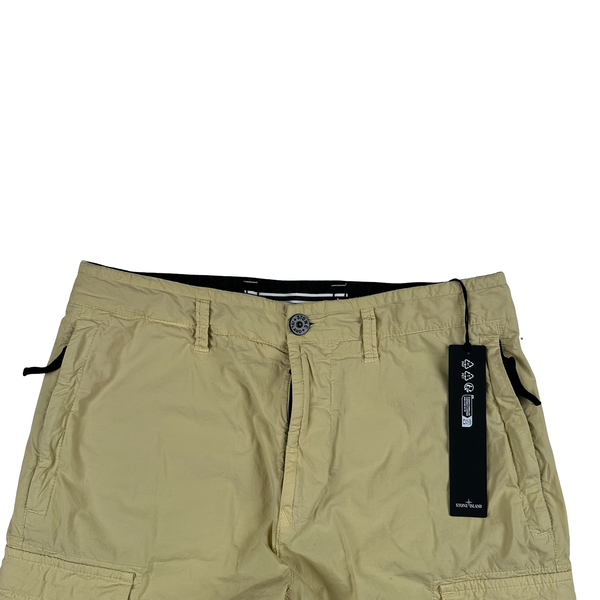 Stone Island 2024 RE Fit Yellow Cargo Shorts - 29"
