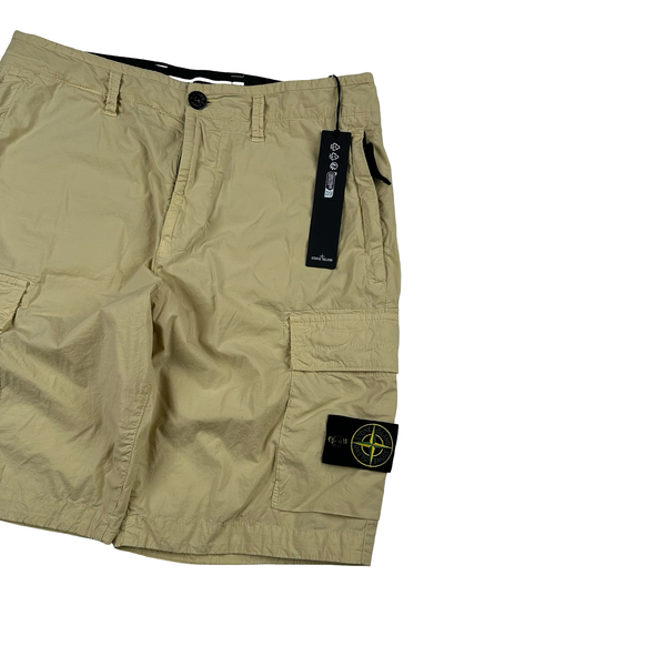 Stone Island 2024 RE Fit Yellow Cargo Shorts - 29"