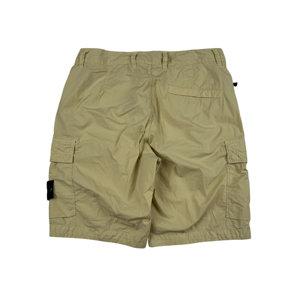 Stone Island 2024 RE Fit Yellow Cargo Shorts - 29"