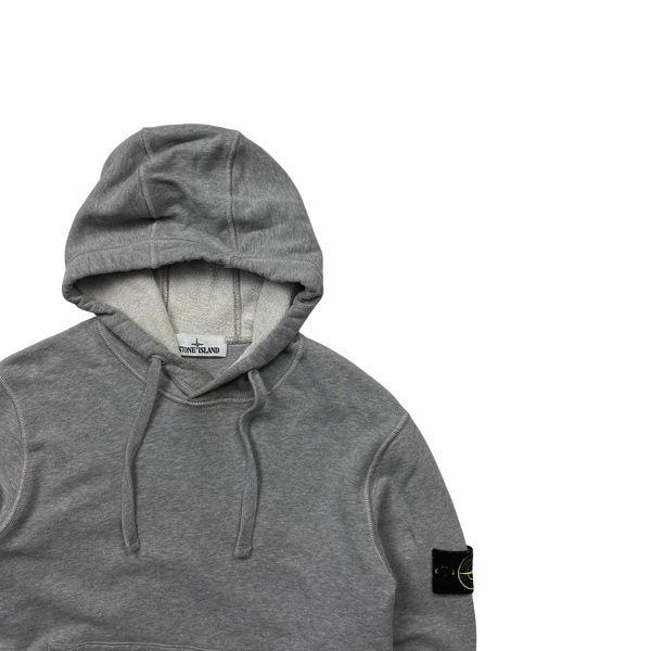 Stone Island 2020 Grey Cotton Pullover Hoodie - Small