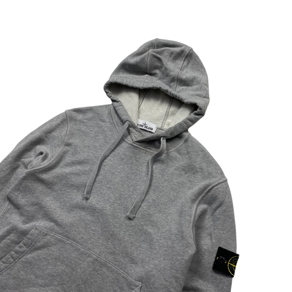 Stone Island 2020 Grey Cotton Pullover Hoodie - Small