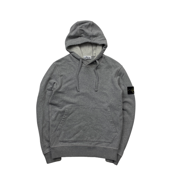 Stone Island 2020 Grey Cotton Pullover Hoodie - Small