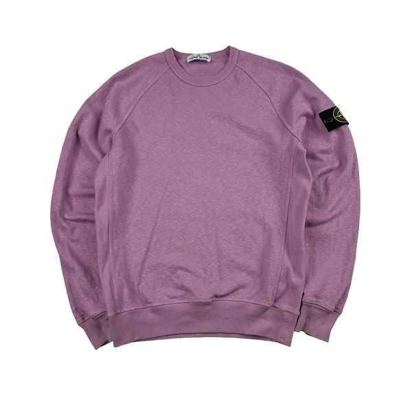 Stone Island 2020 Pink Cotton Crewneck Jumper - Small