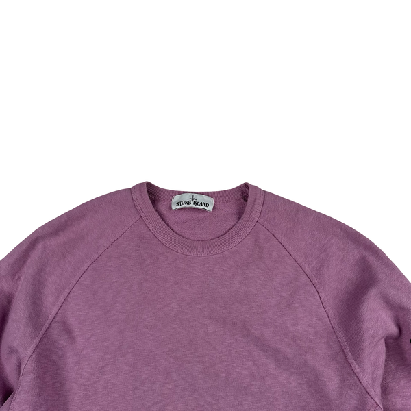 Stone Island 2020 Pink Cotton Crewneck Jumper - Small