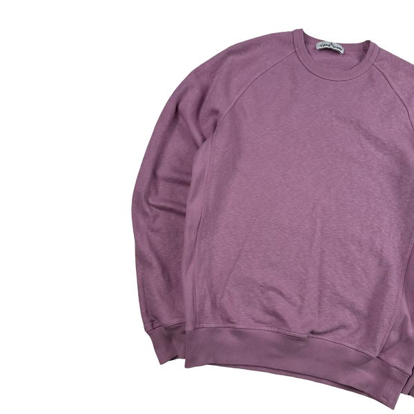 Stone Island 2020 Pink Cotton Crewneck Jumper - Small