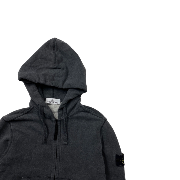 Stone Island Dark Grey 2017 Zipped Hoodie - Small