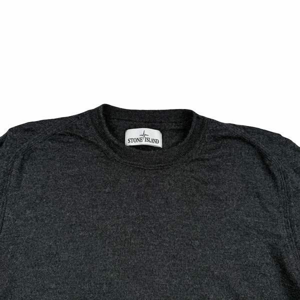 Stone Island 2018 Grey Wool Lightweight Knitted Jumper - Large