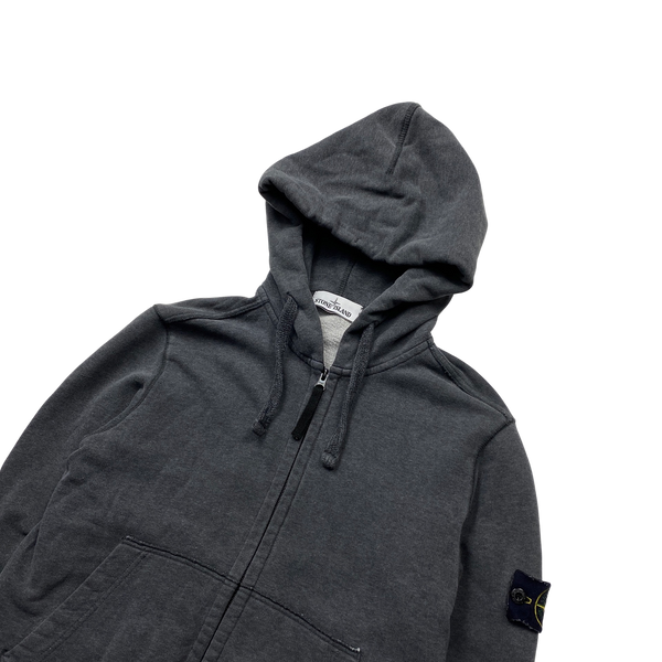 Stone Island Dark Grey 2017 Zipped Hoodie - Small