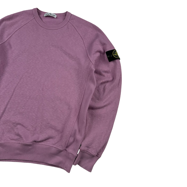 Stone Island 2020 Pink Cotton Crewneck Jumper - Small