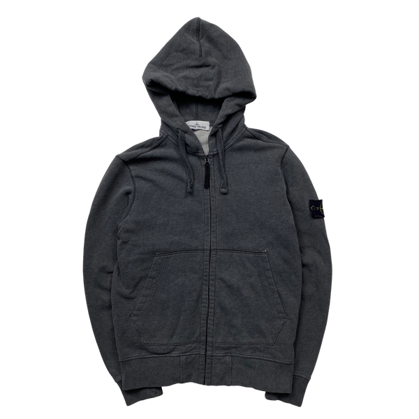 Stone Island Dark Grey 2017 Zipped Hoodie - Small