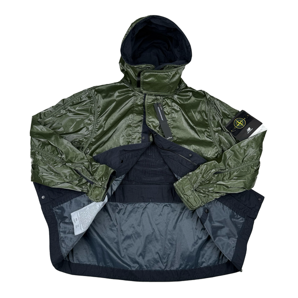 Stone Island x New Balance 2026 Green Nylon Prismatico-TC Zipped Jacket - Medium