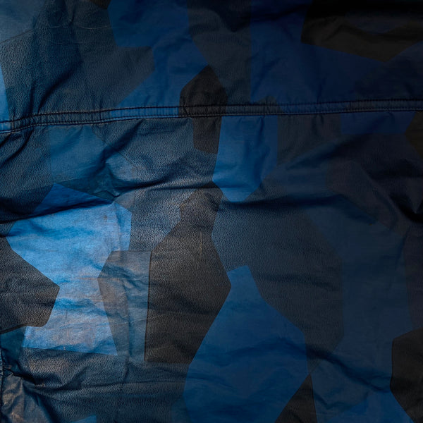 Stone Island Blue Fleece Lined Camo Reflective Jacket - Large