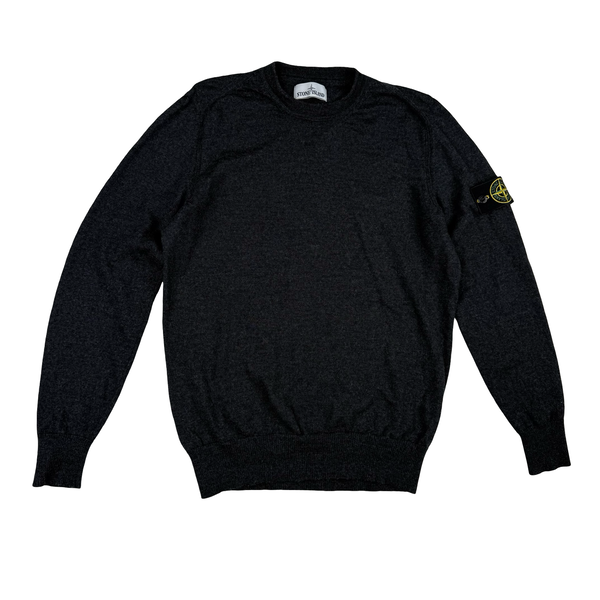 Stone Island 2018 Grey Wool Lightweight Knitted Jumper - Large