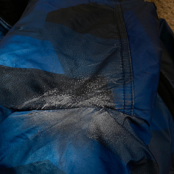 Stone Island Blue Fleece Lined Camo Reflective Jacket - Large