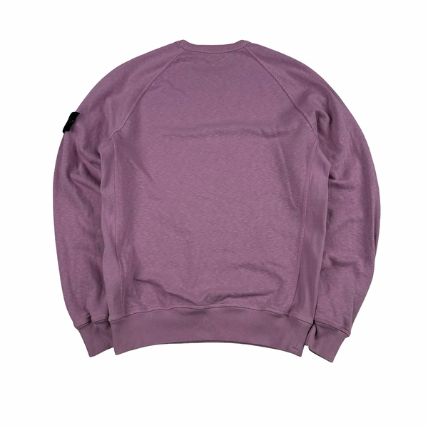 Stone Island 2020 Pink Cotton Crewneck Jumper - Small