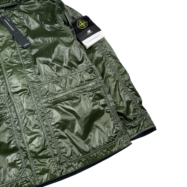 Stone Island x New Balance 2026 Green Nylon Prismatico-TC Zipped Jacket - Medium