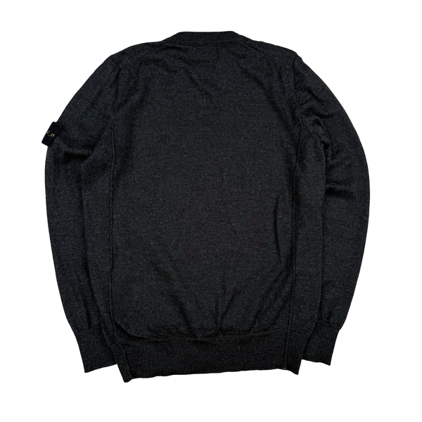 Stone Island 2018 Grey Wool Lightweight Knitted Jumper - Large