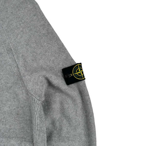 Stone Island 2016 Grey Buttoned Wool Cardigan - Large